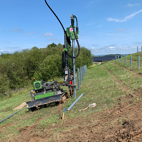 Rammen bei 30% Steigung